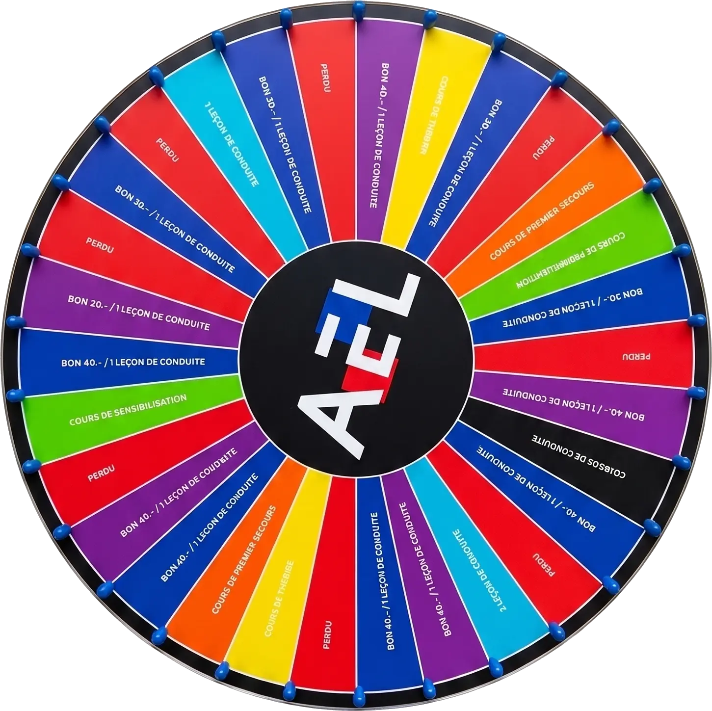 Roue de la fortune cadeaux - École de conduite Genève Auto-école Lémanique